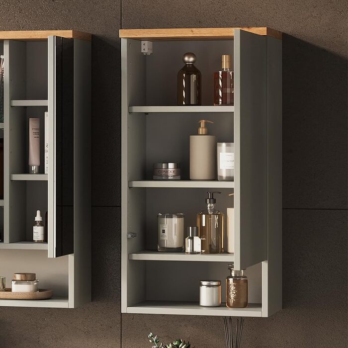 Підвісна шафа під умивальник Vicco Eden, 70 x 64.5 см, 2 шухляди, сіра