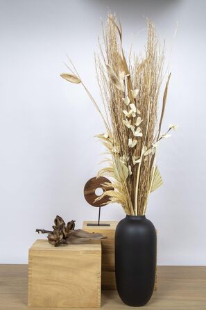 Ваза для квітів Bloomique Magret Rauchschwarz H40 см - Скляна ваза для квітів та сухоцвітів (чорна)