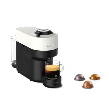 Кавомашина Nespresso Krups Vertuo Pop Coconut White 560 мл - автоматичне розпізнавання капсул, 4 розміри чашок