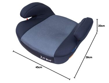 Дитяча автопідставка PETEX Max Plus з Isofix, сіра, ECE R129 i-Size, для дітей 7-12 років, зростом 125-150 см