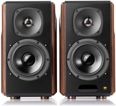 Активні полочні колонки Edifier S2000MKIII 2.0 Bluetooth, 130 Вт, студійні монітори для аудіофілів з оптичним та лінійним входом, дерево