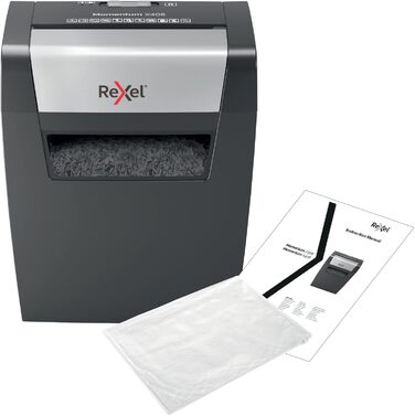 Шредер Rexel Momentum X308: безпечний знищення документів, P3, 9 A4, 15л, чорний