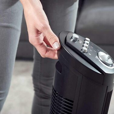 Вентилятор Black+Decker BXEFT46E, 81 см, чорний, без пульта дистанційного керування