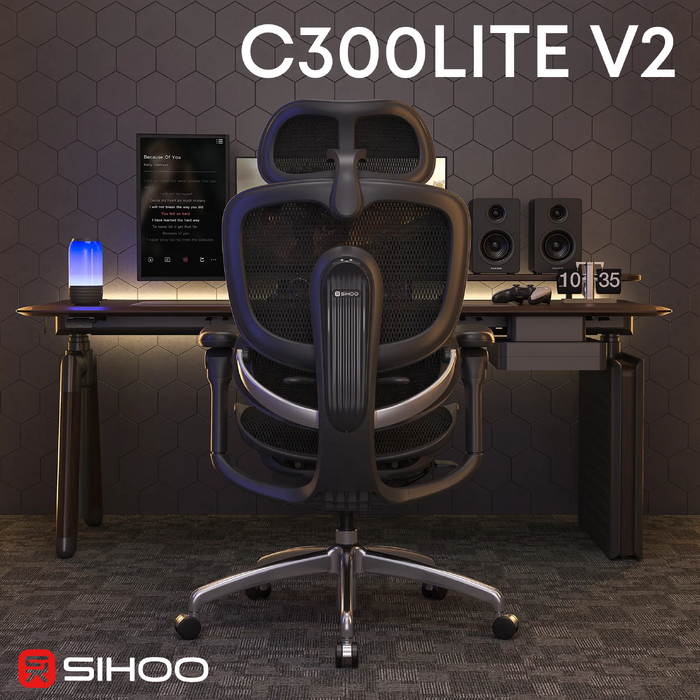 Крісло офісне Sihoo C300 LITE V2 Black