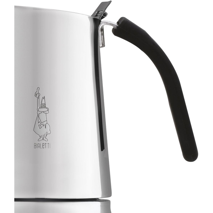 Гейзерна кавоварка Bialetti Kitty 6 чашок, нержавіюча сталь, срібляста