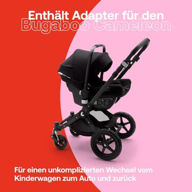 Автокрісло Bugaboo Turtle Air by Nuna 2020, ультралегке, безпечне, з адаптерами для коляски Bugaboo Bee, велика сонцезахисна кришка