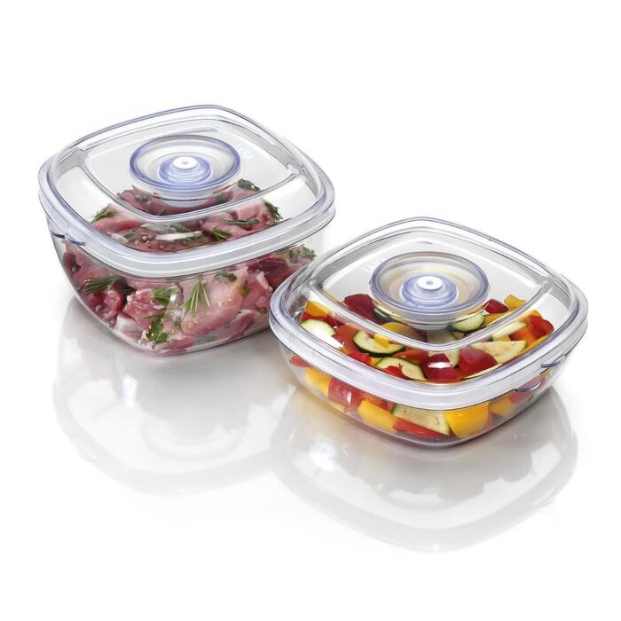 Вакуумний контейнер для продуктів Laica Vacuum Foods, прозорий, набір 1 л та 2 л
