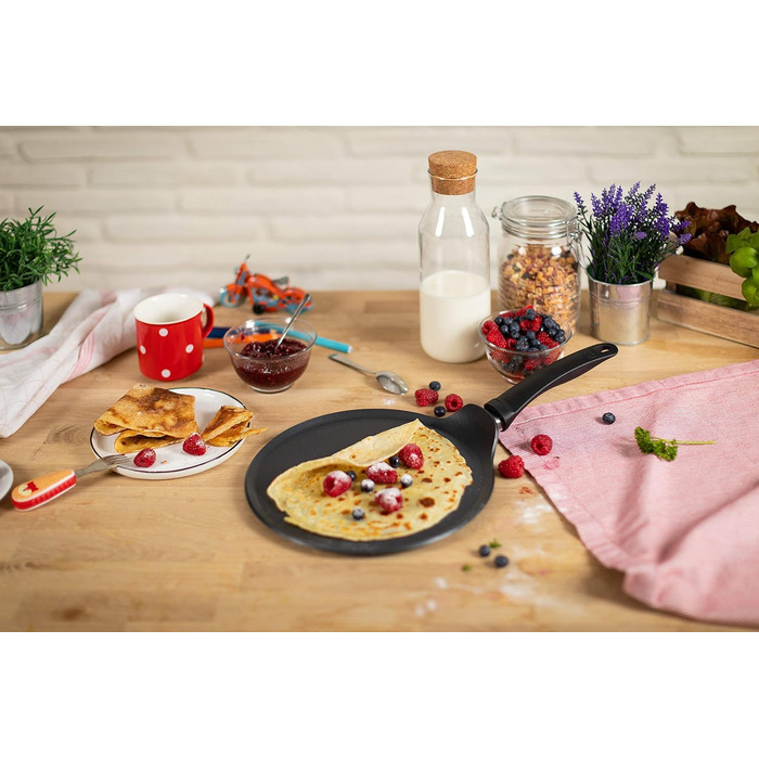 Млинцева пательня KUHN RIKON Easy Induction, алюмінієва, антипригарна, для індукції, 25 см, чорна