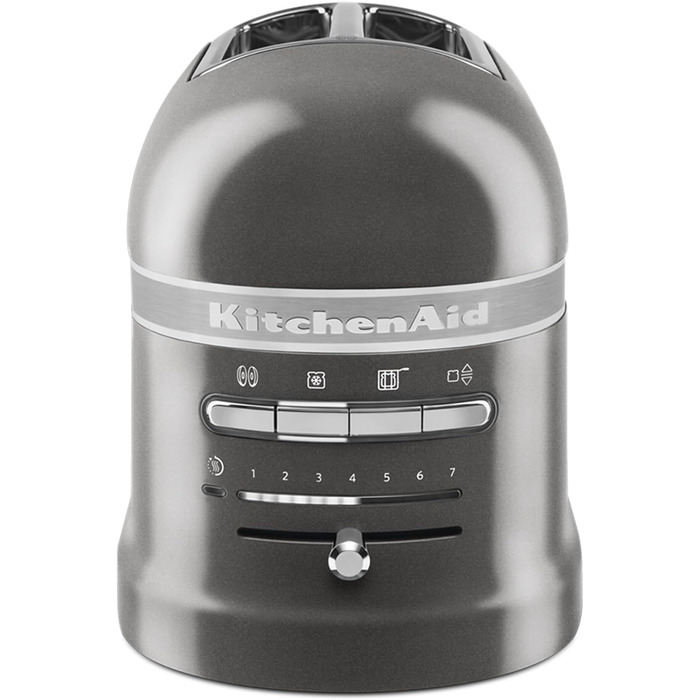 Тостер KitchenAid 5KMT2204EMS, металевий, срібний, 2-слисовий, преміум