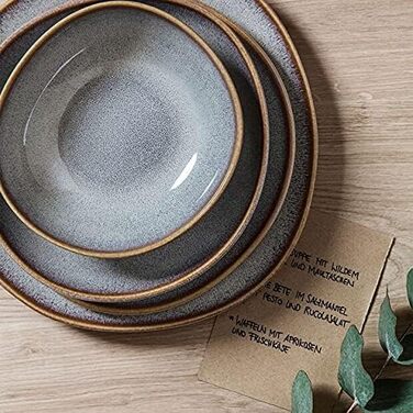 Сніданкові тарілки Villeroy & Boch Lave Beige, 6 шт, 23 см, круглі десертні тарілки зі стеінглазу, скандинавський дизайн, бежевий