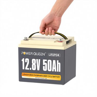 LiFePO4 акумулятор Power Queen 12V 100Ah літієва батарея для кемперів та будинків на колесах