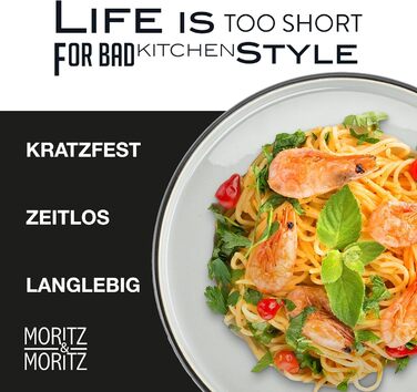 Набір посуду Moritz & Moritz SOLID UNI на 6 осіб, 18 предметів, сірий — сучасний сервіз із каменю, підходить для мікрохвильової печі та посудомийної машини