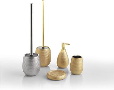Керамічна туалетна щітка Gedy Gold G-Astrid, 47×11,5×11,5 см, унікальний дизайн, 2 роки гарантії