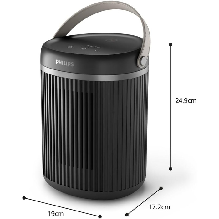 Керамічний тепловентилятор-товпік Philips Smart 5000 серії, 2000 Вт, чорний