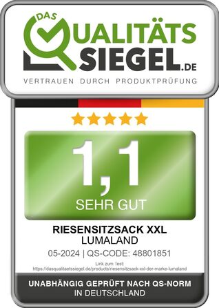 Lumaland Gaming Sitzsack XXL Cord: Крісло-мішок для геймерів, темно-синій 135x100 см