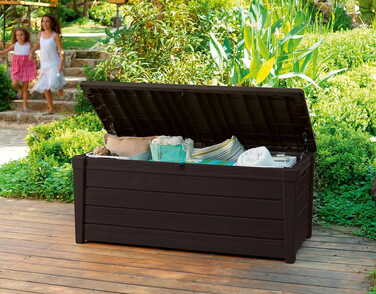 Садова скриня Keter BRIGHTWOOD STORAGE BOX 455 л, коричнева