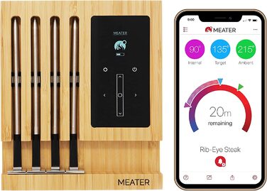 MEATER Block | Преміум бездротовий смарт-термометр для м'яса з Bluetooth і Wi-Fi для духовки, гриля, кухні, BBQ, коптильні, рожна