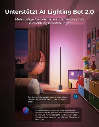 Розумна торшерна лампа Govee Stehlampe 3 з технологією LuminBlend+, RGBWWIC, яскравість 2100лм