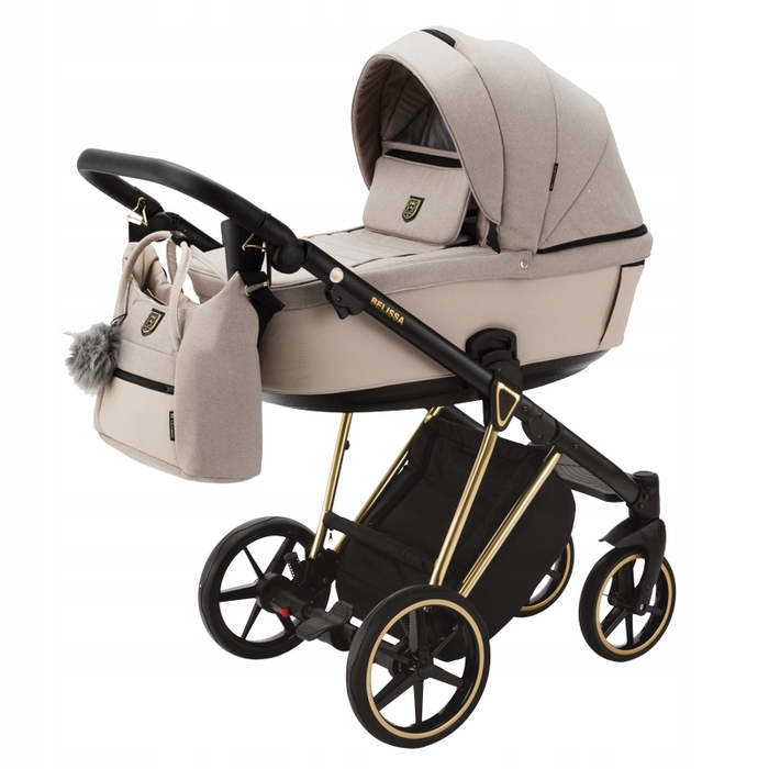 Дитячий візок 4в1 ADAMEX BELISSA SPECIAL EDITION PS-620 + автокрісло BUZ PRO TAUPE + база