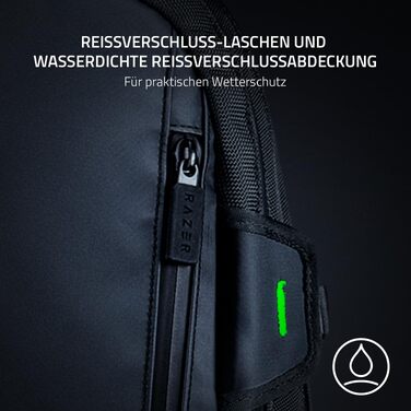 Ігровий рюкзак Razer Rogue V3 для ноутбука до 17.3 дюймів, зносостійкий поліестер, чорний