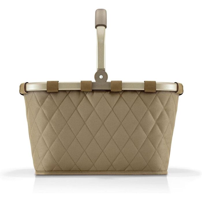 Сумка-шопер Reisenthel Carry Bag Frame Rhombus Olive – велика містка сумка з внутрішньою кишенею, водонепроникний дизайн