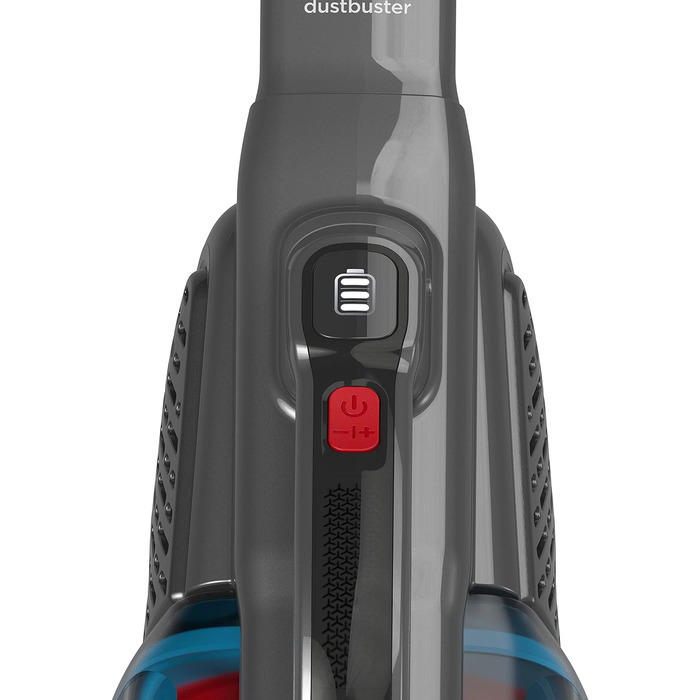 Пилосос ручний акумуляторний BLACK+DECKER Lithium Dustbuster BHHV315J, 12 В, 20 AW, циклонний, безмішковий, з висувною щілинною насадкою, титан/червоний, 500 мл