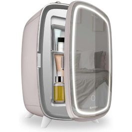 Міні-холодильник для косметики Cecotec Bamba CoolingBeauty 6000 Mirror Rose 6 л з дзеркальними дверцятами, LED-підсвіткою та охолодженням до 10°C