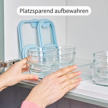Набір скляних контейнерів для їжі Econovo з герметичними кришками, 7 предметів, для зберігання продуктів та Meal Prep