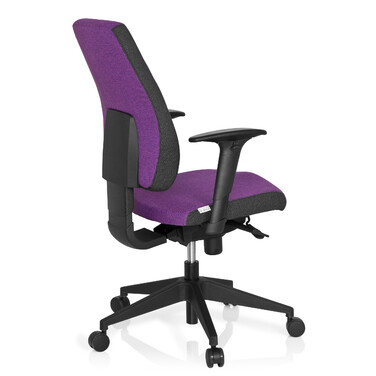 Офісне крісло / поворотне крісло PRO-TEC 500 Тканина темно-сірий/фіолетовий hjh OFFICE