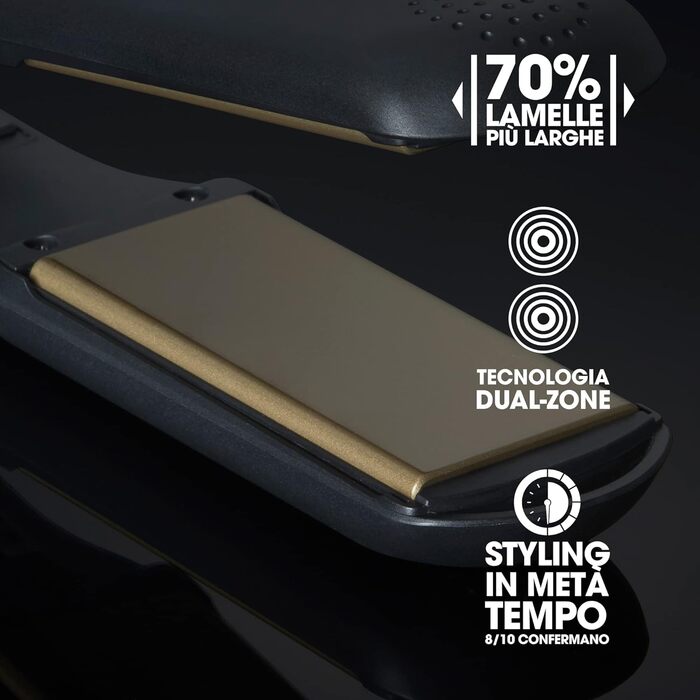 ghd Max професійний випрямляч для волосся з широкими пластинами для довгого, густого та кучерявого волосся, швидке вирівнювання та створення хвиль, Dual-Zone технологія, чорний
