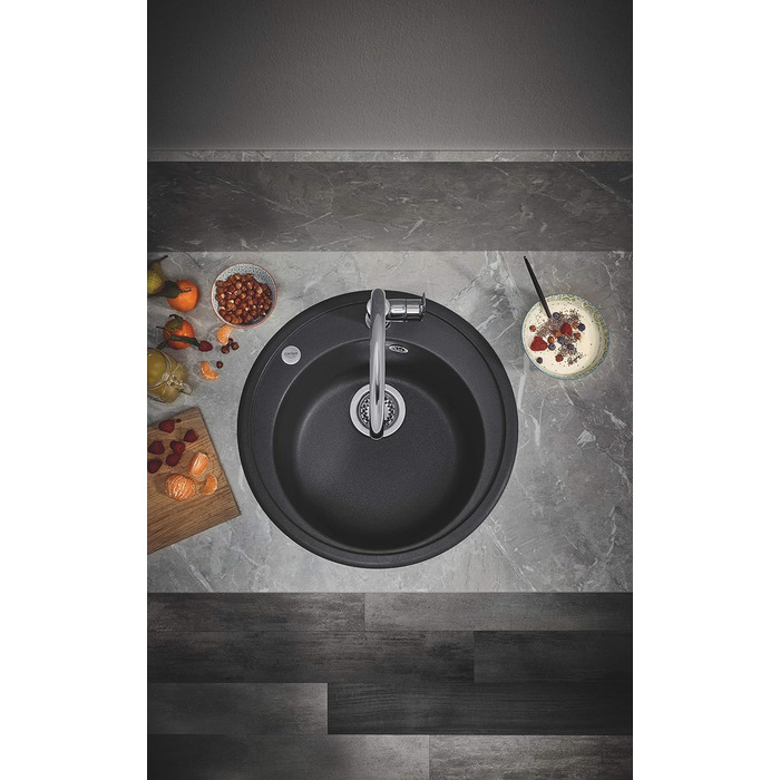 Змішувач кухонний GROHE BauEdge з високим виливом, хромований (31367000) - з керамічним картриджем та поворотним виливом 360°