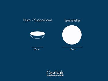 Набір посуду CreaTable Chef Collection (18 предметів) для 6 осіб: сервіз з порцеляни, 12-ти речі, сірий колір, Made in Europe