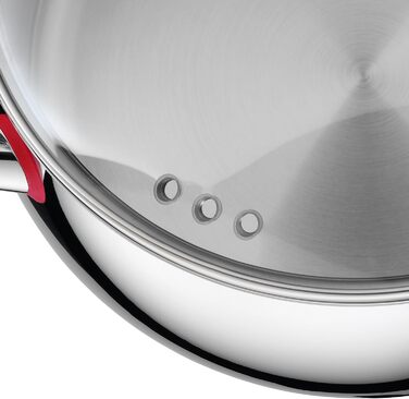 Скляна кришка для каструлі WMF Quality One 20 см, термостійке скло до 130°C, з металевою ручкою