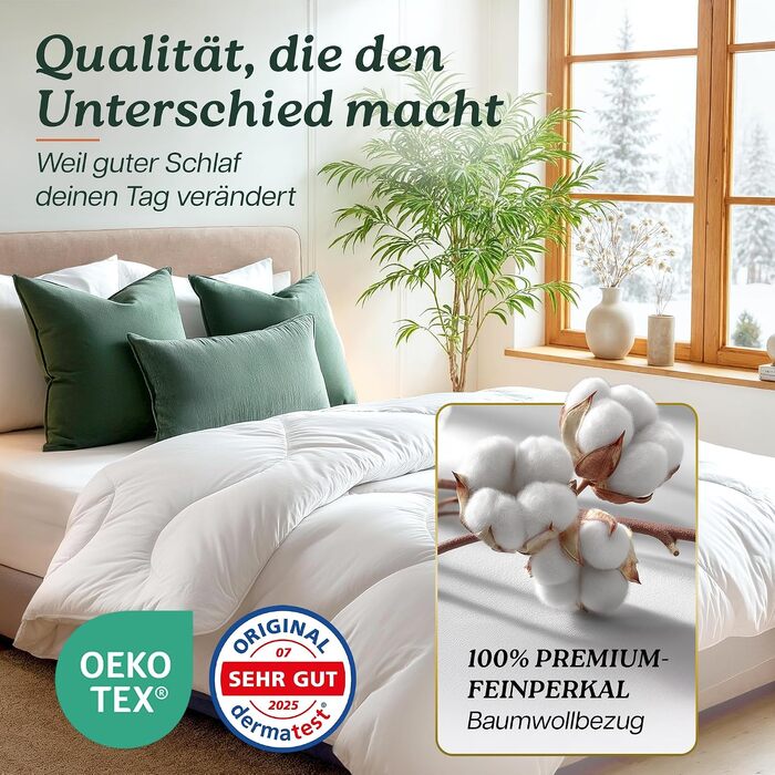 Літня ковдра Premium Duvet 135x200 см, гіпоалергенна всесезонна ковдра для сну