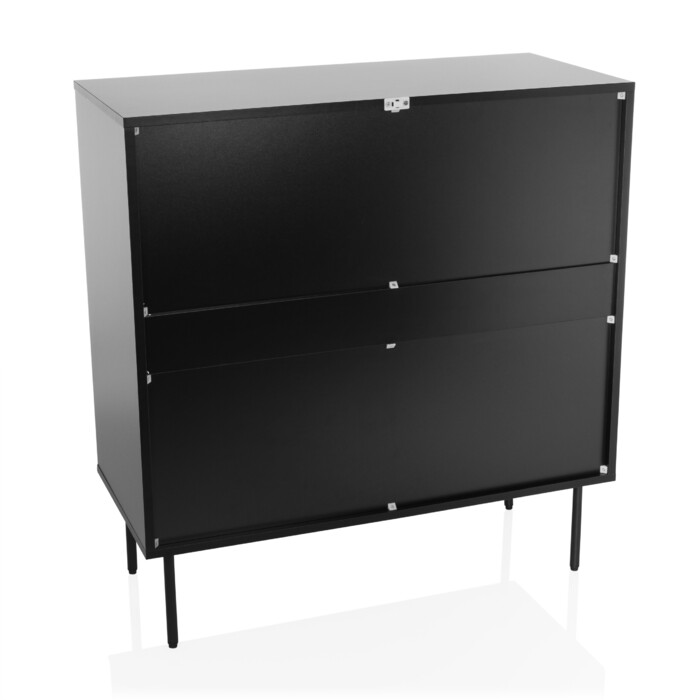 Комод KARBY K 90x40x95 см 4 шухляди чорний hjh LIVING