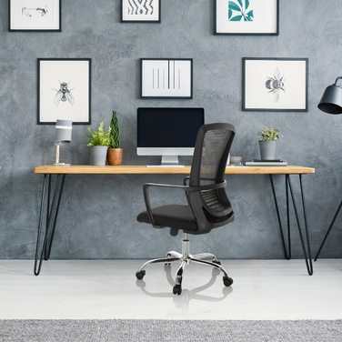Офісне крісло / Поворотне крісло STAR-TEC S Net / Тканина Чорний HJH OFFICE