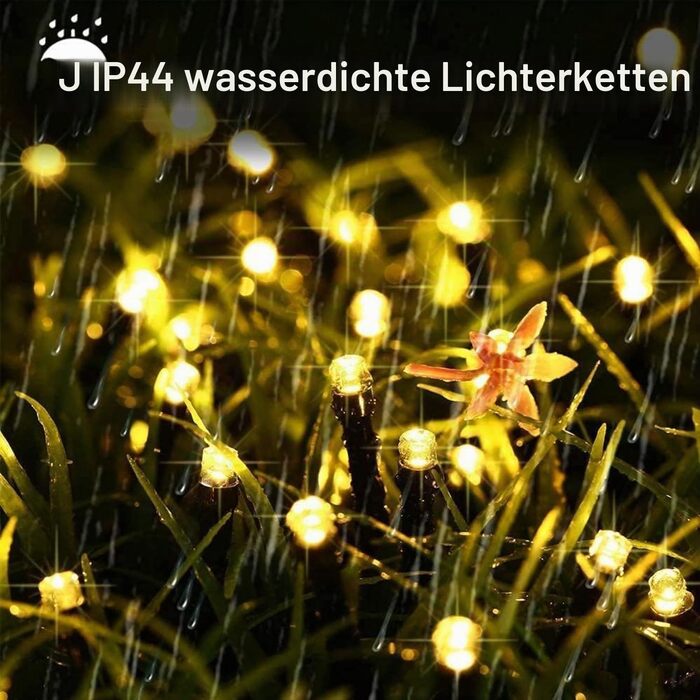 Світлодіодна гірлянда-кластер LED Warmweiß (теплий білий), 15м + 5м кабель, 750 LED для ялинки, дому та саду