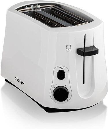 Тостер Cloer 331 Cool-Wall 825 Вт для 2 тостів з підставкою для булочок, білий