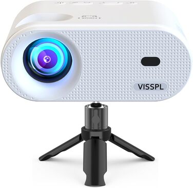 Міні проектор 16000L з штативом, Full HD 1080P, 50% зум, ±15° корекція трапеції, HDMI, USB, AV - сумісний з телефоном
