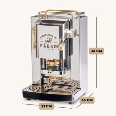 Кавомашина Faber Pro Deluxe з міді та вафельниці з Ese паперу 44 мм (з нержавіючої сталі)