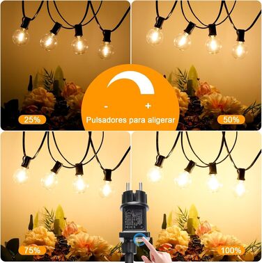 Гірлянда вулична LED Dimmbar з таймером, 18м, теплий білий, IP44, для саду, балкону, веранди
