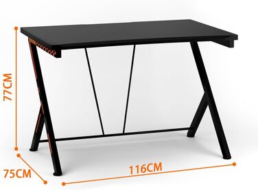 Ігровий стіл COSTWAY, металевий, чорний, 116x75x77 см