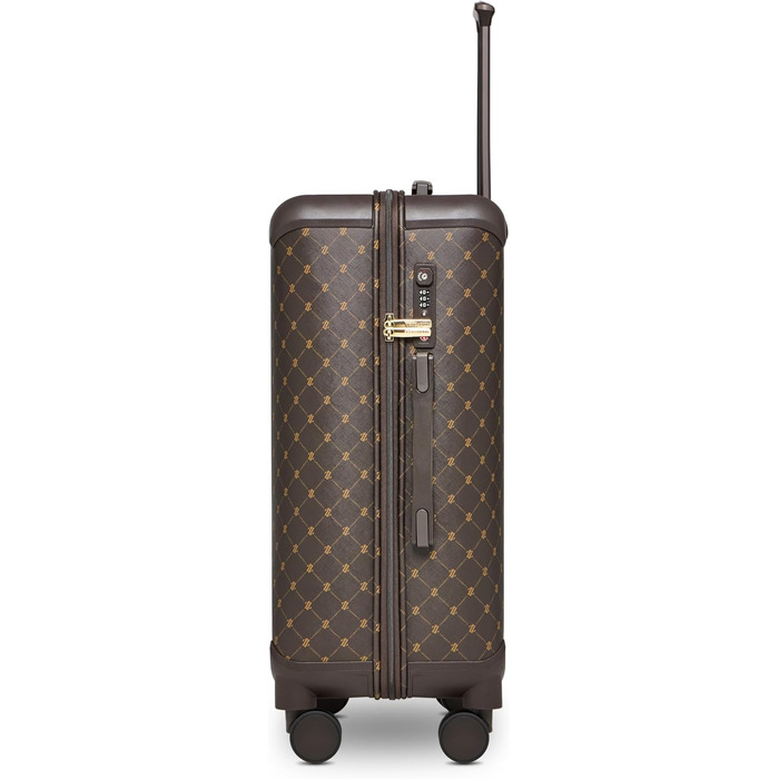 Валіза Lazarotti Palermo (Dark Brown) 3 шт: S 55см, M 66см, L 79см - Набір дорожніх валіз з полікарбонату з TSA-замком та 4 колесами