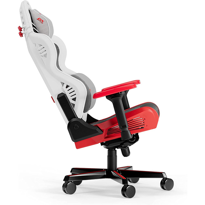 Ігрове крісло DXRacer Air R1S, сітка, біло-чорно-червоне, до 200 см