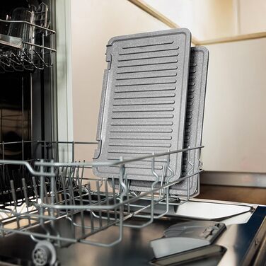 Електричний контактний гриль Cecotec Rock'nGrill 2200 Dual, розкладний на 180°, 29x23 см, 2200 Вт