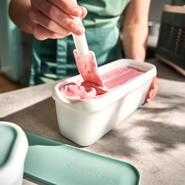Контейнери для морозива SPRINGLANE, 2 шт., 1 л, м'ятний, BPA-free, харчовий пластик, для зберігання та заморожування