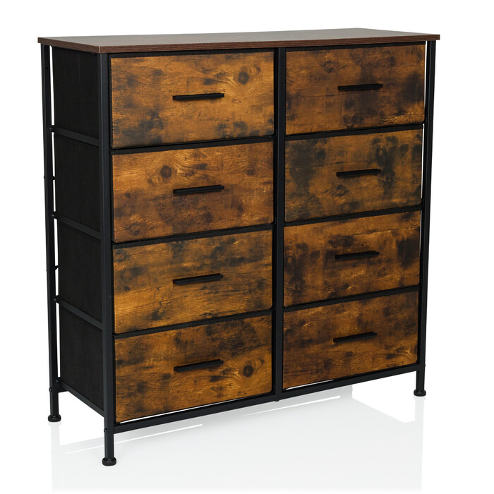 Комод RAGALA LIGHT 80x30x82 см 8 шухляд копчений дуб hjh LIVING