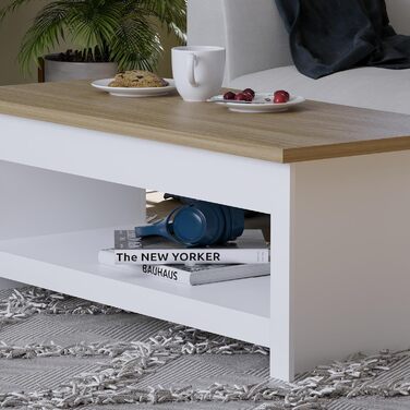 Журнальний стіл Vida Designs Arlington, білий, ДСП, 105x47x40,5 см