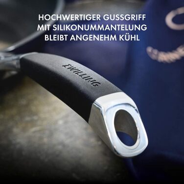 Набір каструль і сковорідка CORNELIA POLETTO BY ZWILLING, 6 предметів, з 4 кришками, для індукції, нержавіюча сталь, скляні кришки