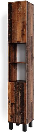Високий шафа для ванної Vicco Fynn, дуб рустикальний, 30x190 см